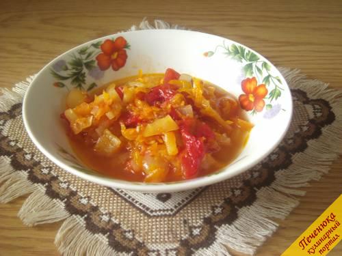 7) Лечо по-русски готово, можно выложить в тарелочку и наслаждаться вкусным блюдом.